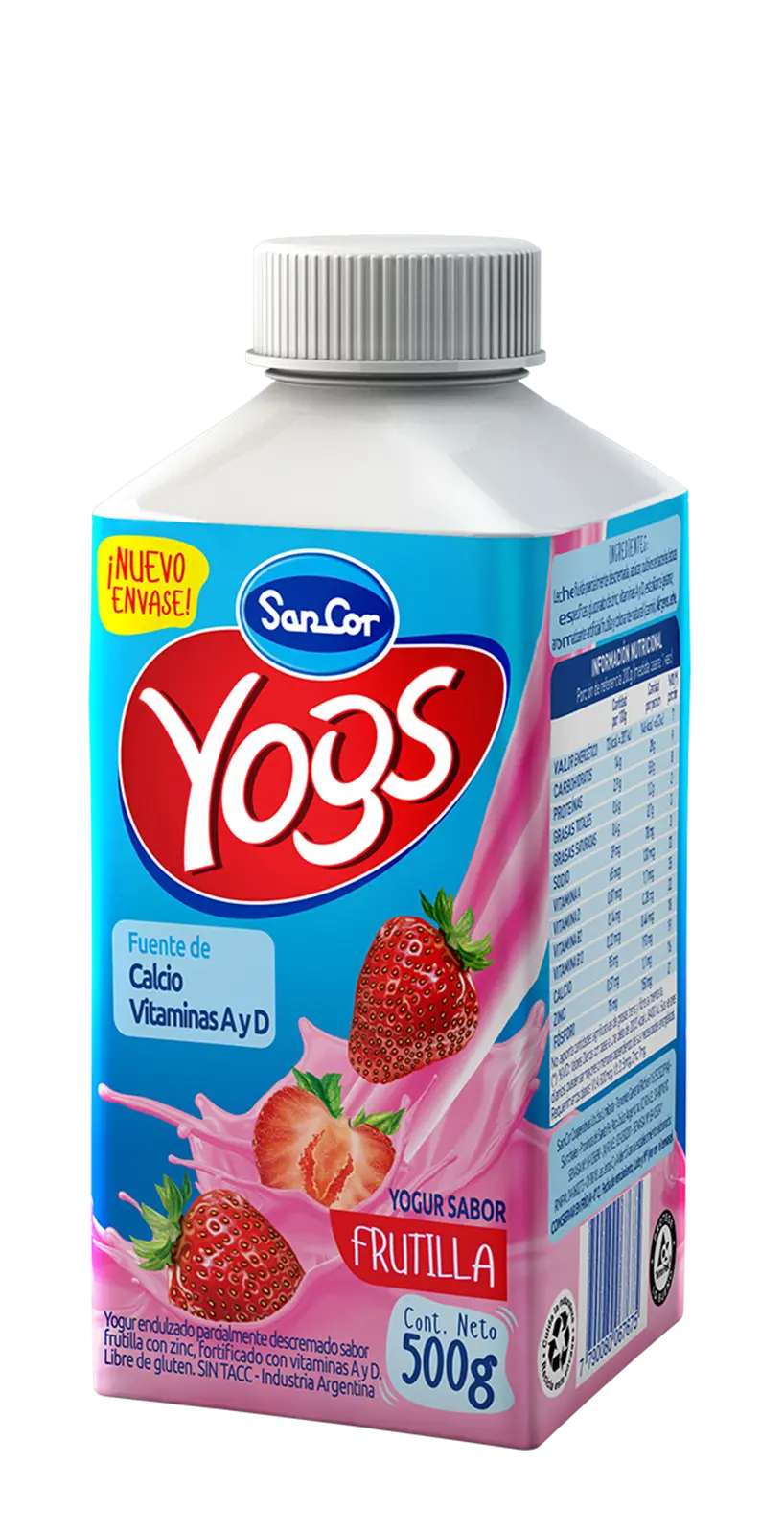 sancor yogs - Cuántas proteínas tiene el yogur bebible