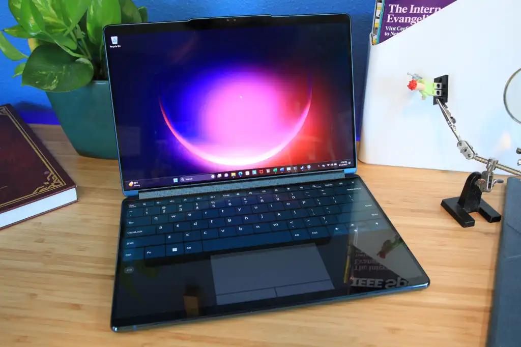 yoga book review - How big is the screen on the Yoga Book 9i