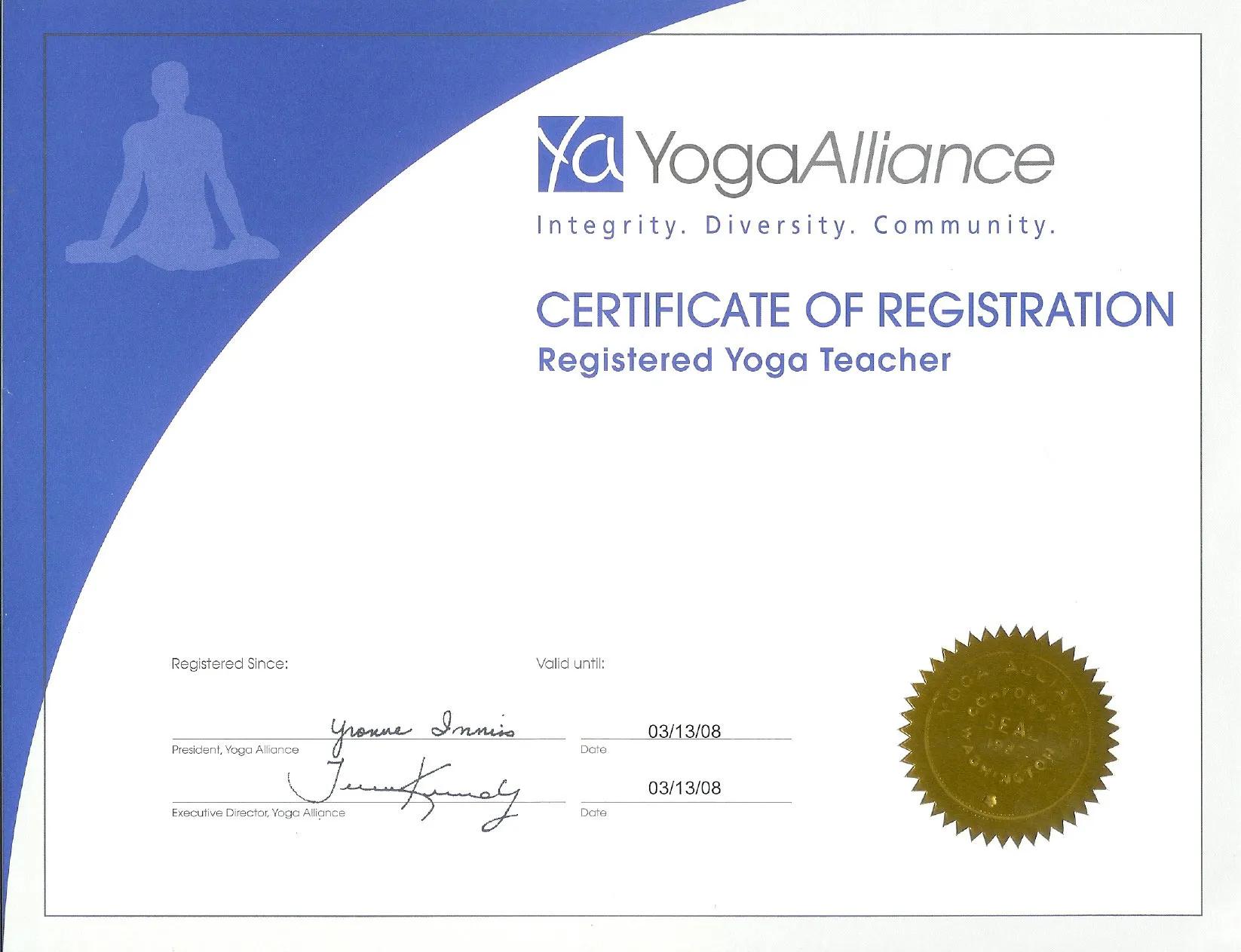 international yoga certification - How do I get an international yoga certificate