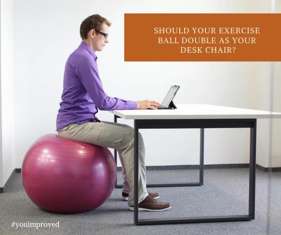 yoga ball desk chair benefits - Is sitting on a yoga ball at your desk good for you