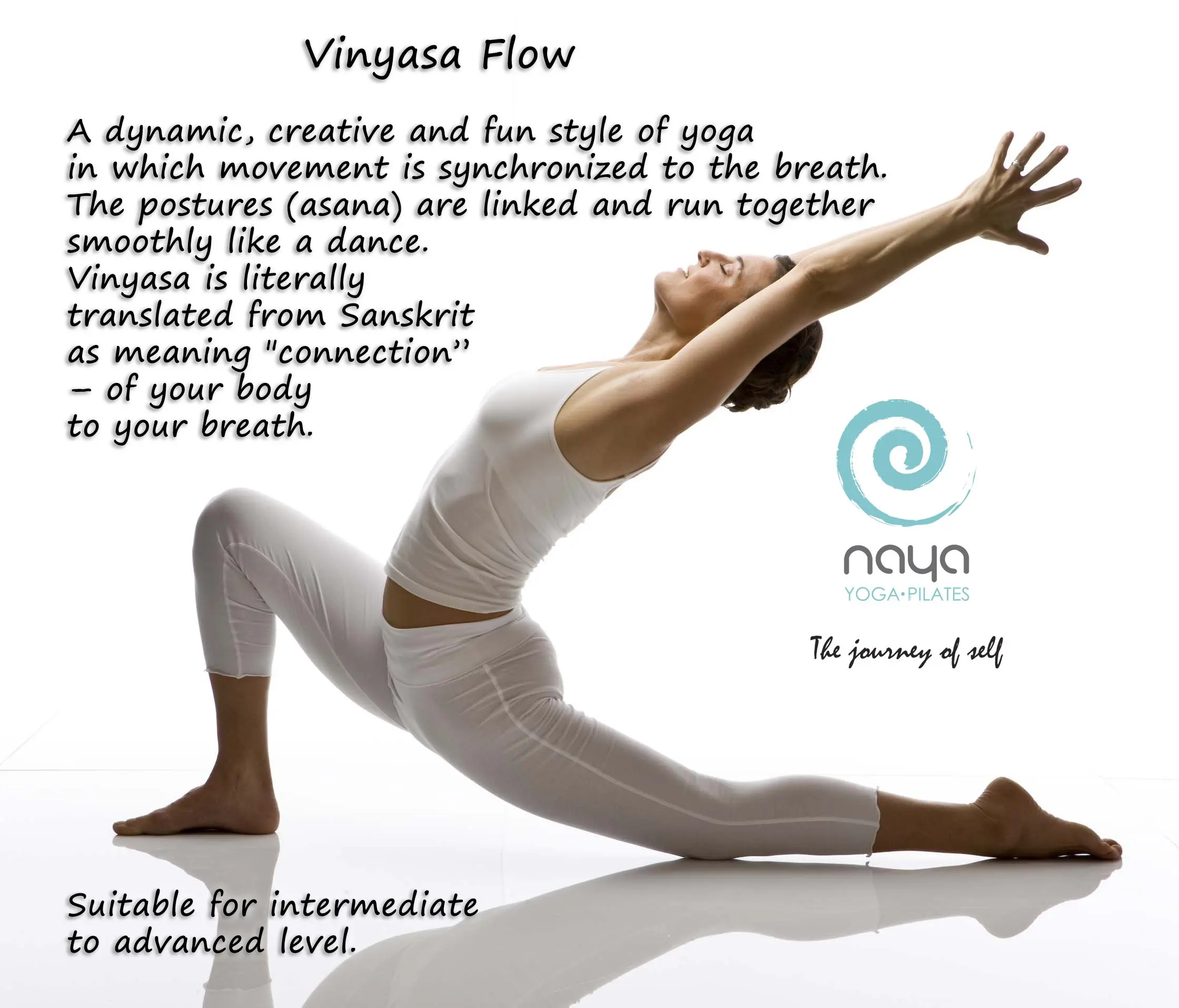 flow yoga description - What is the difference between flow and vinyasa yoga