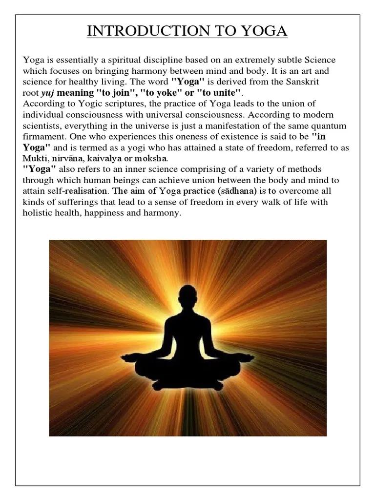 introduction of yoga - What is the introduction of yoga Harvard