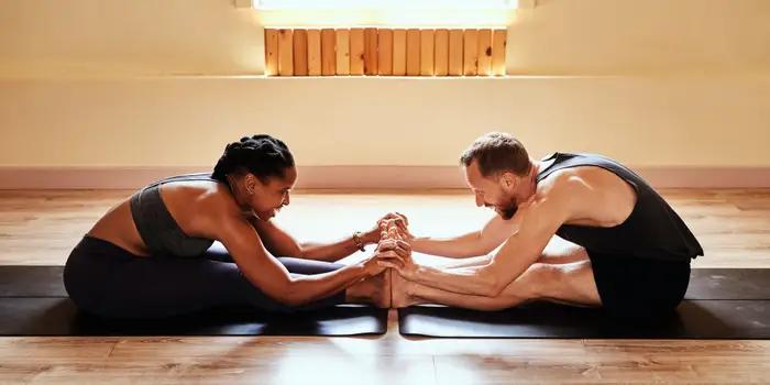 yoga positions for two - What is the name of couple yoga